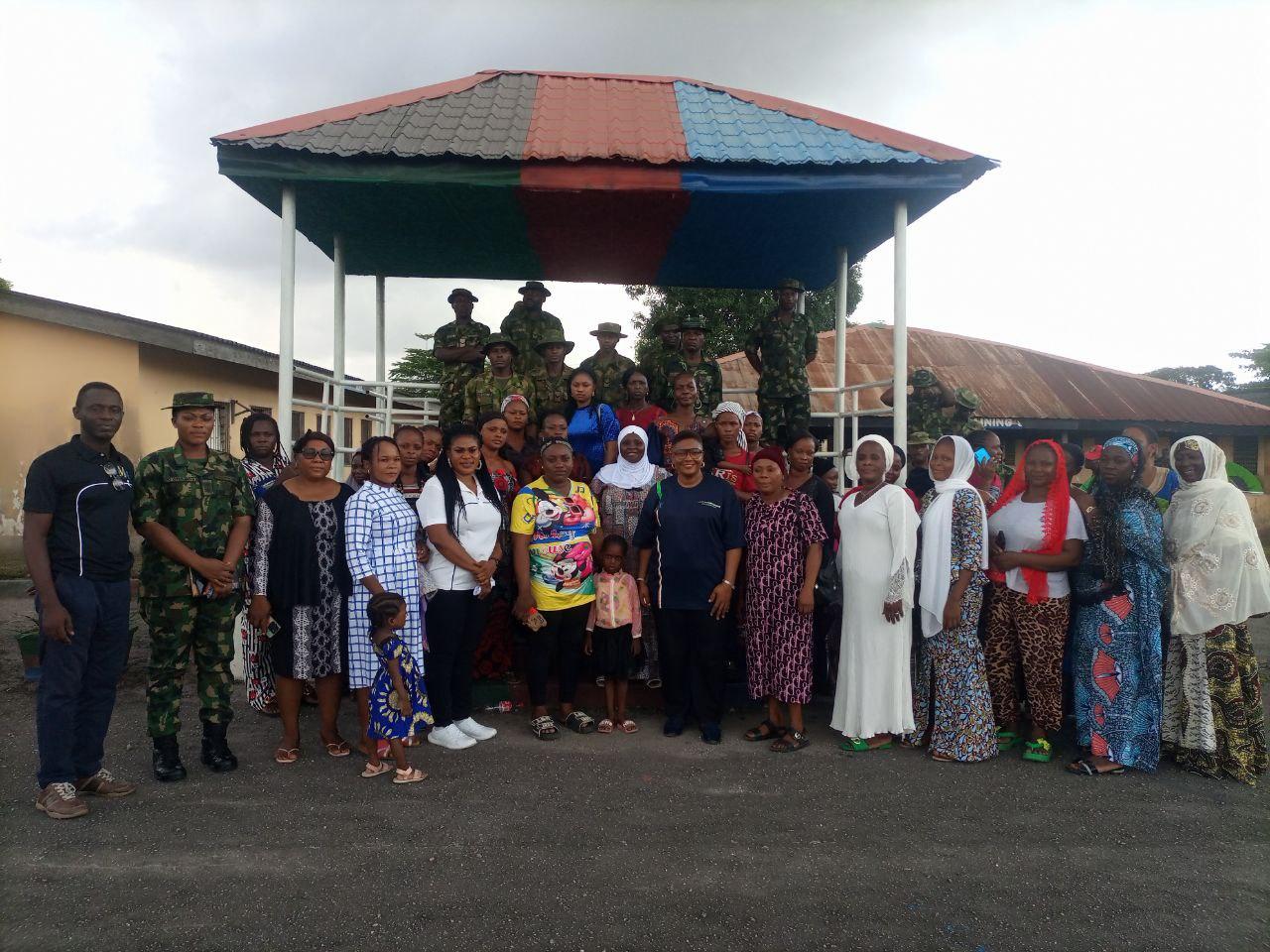 MMF training with NAOWA Army officers wives at ojo military baracks.